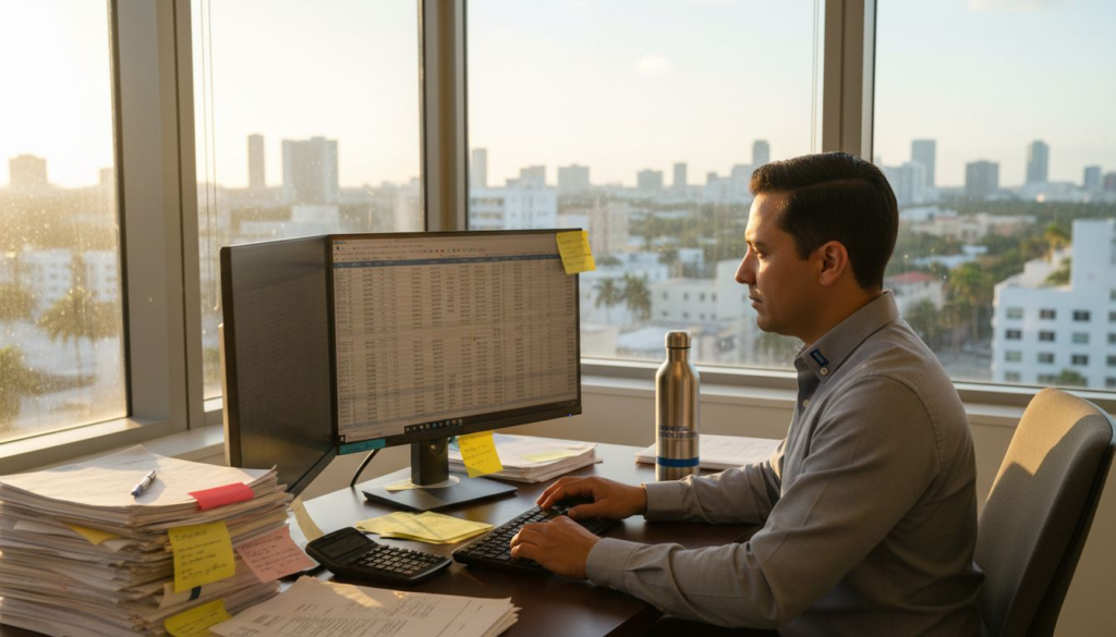 Business Process Efficiency: Fueling Growth For Miami Cpas - Transform 42 Inc Miami Cpa Working Through Accounting Workflow