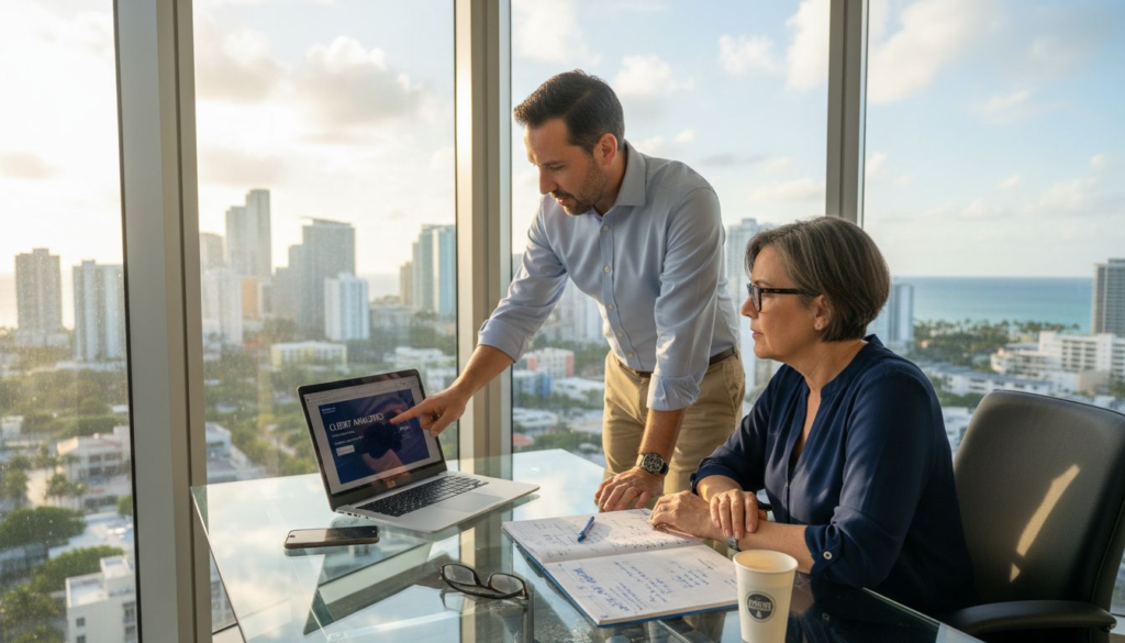 Role Of Digital Consultants For Miami Accountants - Transform 42 Inc Digital Consultant Advising Miami Accountant In Office