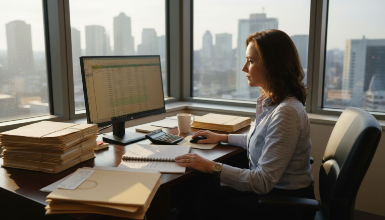 Blogs - Transform 42 Inc Cpa Reviewing Spreadsheet In Corner Office