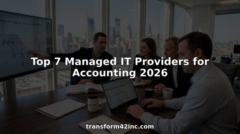 Top 7 Managed It Providers For Accounting 2026 - Transform 42 Inc Accountants And It Specialist Meeting In City Office