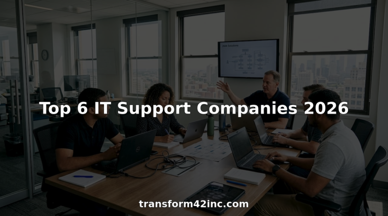 Blogs - Transform 42 Inc It Support Team Collaborating In Glass Office