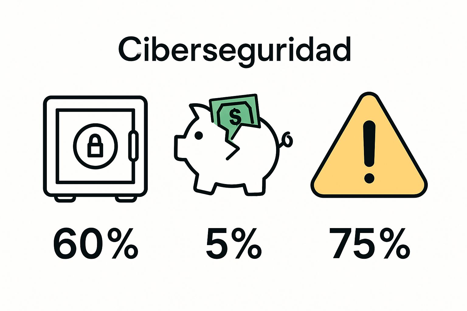 Infographic illustrating three key cybersecurity risk statistics for accounting firms