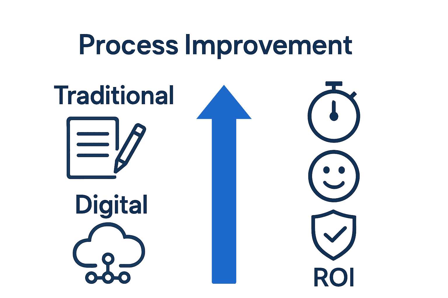Infographic comparing traditional and digital accounting features