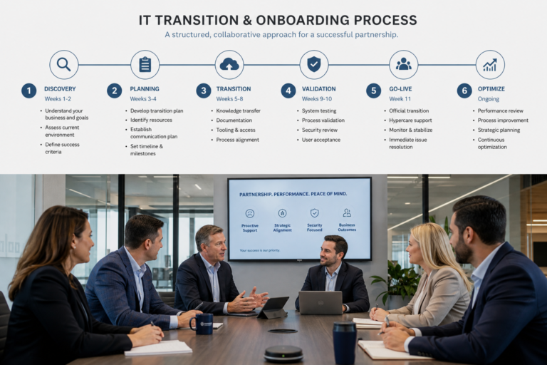 Structured IT provider onboarding process for professional services firms