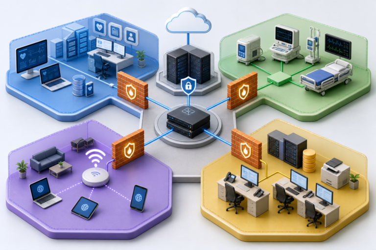medical practice network segmentation EHR devices wifi